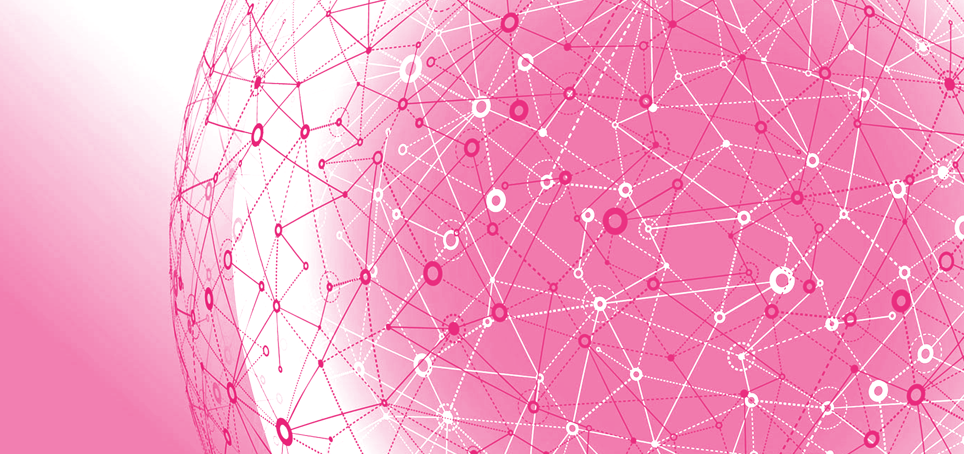 Globe image with with nodal connections.